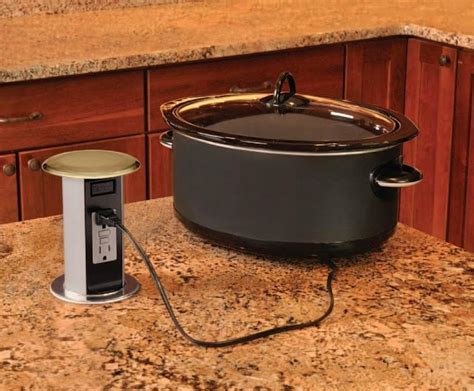 pop up outlets on kitchen island